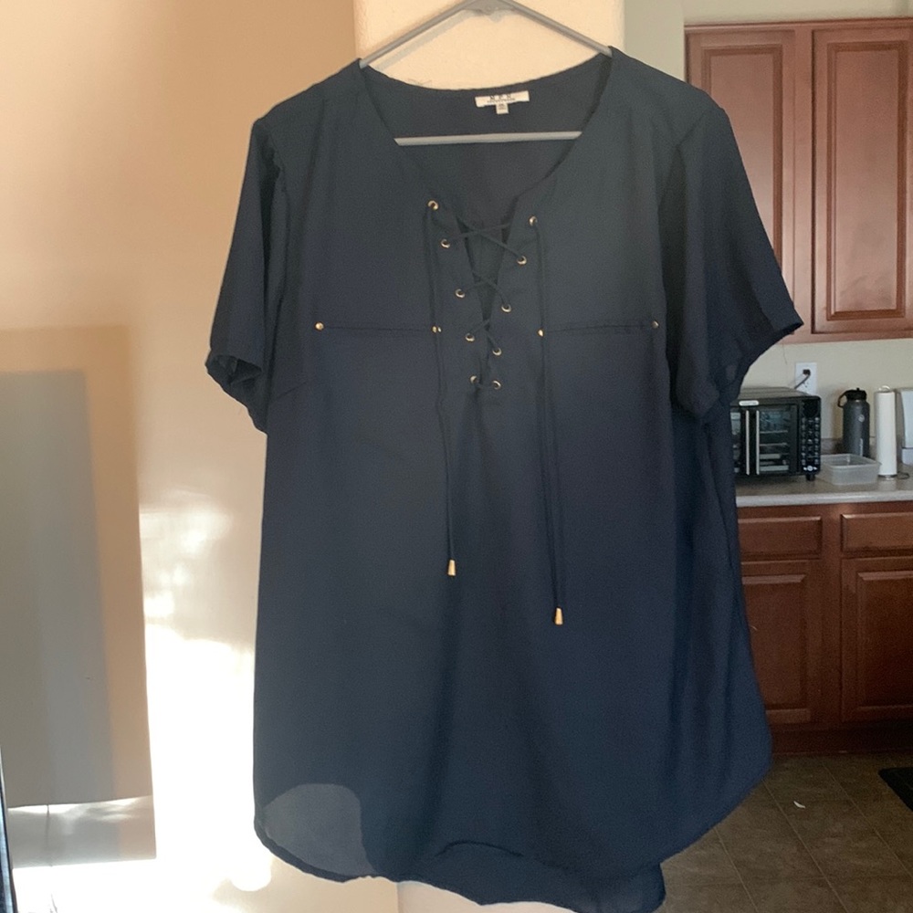 Navy blue blouse, good condition